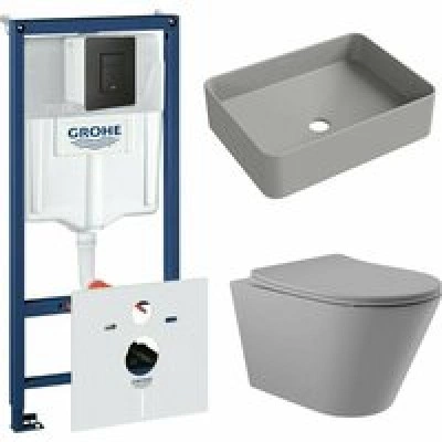 Комплект инсталляции GROHE Solido 38811KF0 с унитазом Aqueduto CONE CON0130 и раковиной Aqueduto ESPIRAL ESP0430 (NW0487) Комплект инсталляции GROHE Solido 38811KF0 с унитазом Aqueduto CONE CON0130 и раковиной Aqueduto ESPIRAL ESP0430 (NW0487)
