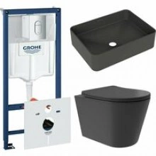 Комплект инсталляции GROHE Rapid SL NW0145/S с унитазом Aqueduto CONE Plus CONT0240 и раковиной Aqueduto ESPIRAL ESP0440 (NW0497)