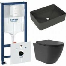 Комплект инсталляции GROHE Rapid SL 38772SH0 с унитазом Aqueduto OVO Plus OVOT0240 и раковиной Aqueduto ESPIRAL ESP0440 (NW0500)