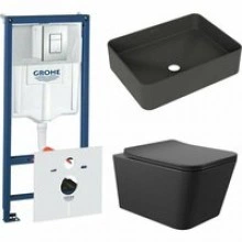 Комплект инсталляции GROHE Rapid SL 38775001 с унитазом Aqueduto MACIO MAC0140 и раковиной Aqueduto ESPIRAL ESP0440 (NW0506)