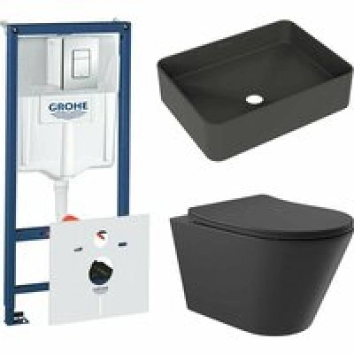 Комплект инсталляции GROHE Rapid SL 38775001 с унитазом Aqueduto CONE CON0140 и раковиной Aqueduto ESPIRAL ESP0440 (NW0510) Комплект инсталляции GROHE Rapid SL 38775001 с унитазом Aqueduto CONE CON0140 и раковиной Aqueduto ESPIRAL ESP0440 (NW0510)