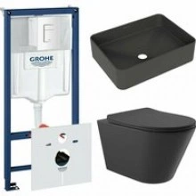 Комплект инсталляции GROHE Rapid SL 38772SH0 с унитазом Aqueduto CONE CON0140 и раковиной Aqueduto ESPIRAL ESP0440 (NW0512)