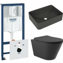 Комплект инсталляции GROHE Rapid SL NW0145/S с унитазом Aqueduto CONE CON0140 и раковиной Aqueduto ESPIRAL ESP0440 (NW0513)