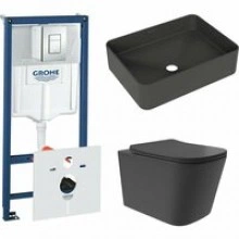 Комплект инсталляции GROHE Rapid SL 38775001 с унитазом Aqueduto MACIO Plus MACТ0240 и раковиной Aqueduto ESPIRAL ESP0440 (NW0514)