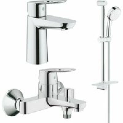 Готовый комплект для ванной комнаты GROHE BauLoop, хром (NB0081) Готовый комплект для ванной комнаты GROHE BauLoop, хром (NB0081)