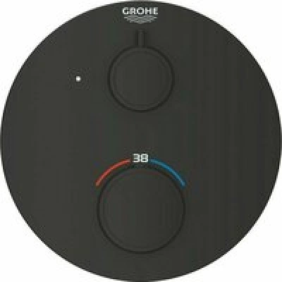 Внешняя часть термостата для душа GROHE Grohtherm с переключателем на 1 положение, матовый чёрный (1022122430) Внешняя часть термостата для душа GROHE Grohtherm с переключателем на 1 положение, матовый чёрный (1022122430)