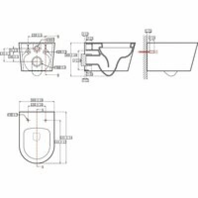 Унитаз Aquatek ОБЕРОН подвесной с сиденьем с микролифтом, белый AQ1363WT-00 Унитаз Aquatek ОБЕРОН подвесной с сиденьем с микролифтом, белый AQ1363WT-00