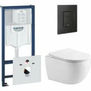 Комплект инсталляции GROHE 38811KF0 с унитазом Aquatek ЕВРОПА и сиденьем с микролифтом (NW0525)