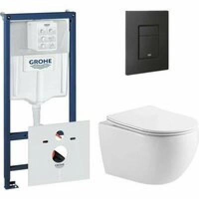 Комплект инсталляции GROHE 38811KF0 с унитазом Aquatek ЕВРОПА и сиденьем с микролифтом (NW0525)