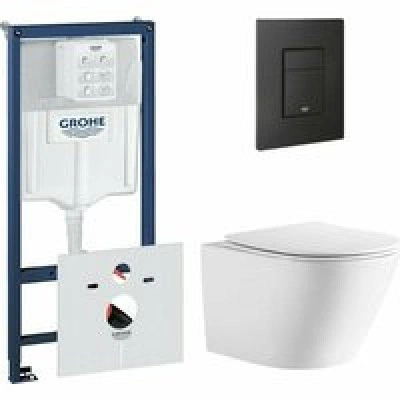 Комплект инсталляции GROHE 38811KF0 с унитазом Aquatek ЛИБЕРТИ и сиденьем с микролифтом (NW0526)