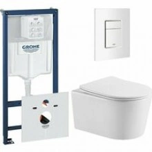 Комплект инсталляции GROHE 38772SH0 с унитазом Aquatek ОБЕРОН и сиденьем с микролифтом (NW0529)