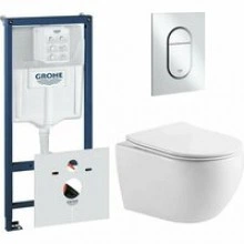 Комплект инсталляции GROHE NW0145/S с унитазом Aquatek ЕВРОПА и сиденьем с микролифтом (NW0535)
