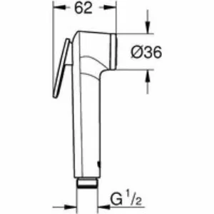 Набор для гигиенического душа GROHE BauClassic, хром (129186) Набор для гигиенического душа GROHE BauClassic, хром (129186)