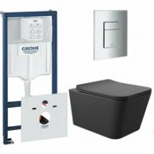 Комплект инсталляции GROHE Rapid SL 38775001 с унитазом Aqueduto MACIO MACT2140 и сиденьем с микролифтом (NW0542)