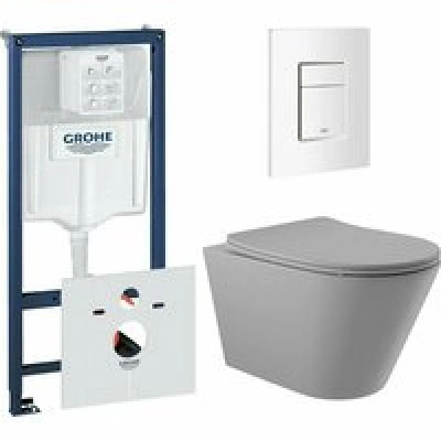Комплект инсталляции GROHE Rapid SL 38772SH0 с унитазом Aqueduto CONE CONT2130 и сиденьем с микролифтом (NW0551)