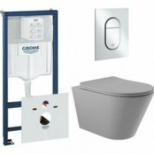 Комплект инсталляции GROHE Rapid SL 3 в 1 (NW0145/S) с унитазом Aqueduto CONE CONT2130 и сиденьем с микролифтом (NW0557)