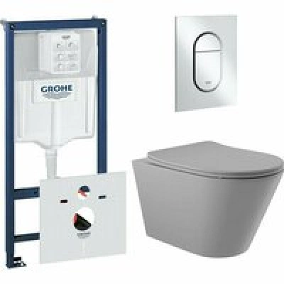 Комплект инсталляции GROHE Rapid SL 3 в 1 (NW0145/S) с унитазом Aqueduto CONE CONT2130 и сиденьем с микролифтом (NW0557)