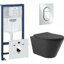 Комплект инсталляции GROHE Rapid SL 3 в 1 (NW0145/S) с унитазом Aqueduto CONE CONT2140 и сиденьем с микролифтом (NW0558)