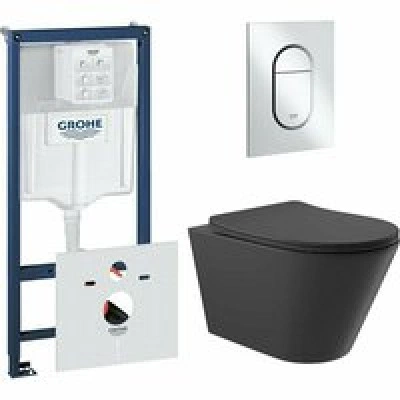Комплект инсталляции GROHE Rapid SL 3 в 1 (NW0145/S) с унитазом Aqueduto CONE CONT2140 и сиденьем с микролифтом (NW0558) Комплект инсталляции GROHE Rapid SL 3 в 1 (NW0145/S) с унитазом Aqueduto CONE CONT2140 и сиденьем с микролифтом (NW0558)