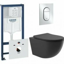 Комплект инсталляции GROHE Rapid SL 3 в 1 (NW0145/S) с унитазом Aqueduto OVO OVOT2140 и сиденьем с микролифтом (NW0562)