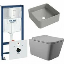 Комплект инсталляции GROHE Rapid SL 38772SH0 с унитазом Aqueduto MACIO MACT2130 и раковиной Aqueduto ESPIRAL ESP0330 (NW0576)