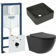 Комплект инсталляции GROHE Rapid SL 38772SH0 с унитазом Aqueduto OVO OVOT2140 и раковиной Aqueduto ESPIRAL ESP0340 (NW0580)