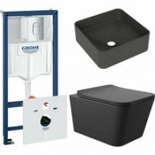 Комплект инсталляции GROHE Rapid SL NW0145/S с унитазом Aqueduto MACIO MACT2140 и раковиной Aqueduto ESPIRAL ESP0340 (NW0585)
