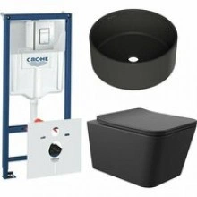 Комплект инсталляции GROHE Rapid SL 38775001 с унитазом Aqueduto MACIO MACT2140 и раковиной Aqueduto ESPIRAL D400 ESP0140 (NW0591)
