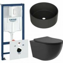 Комплект инсталляции GROHE Rapid SL 38772SH0 с унитазом Aqueduto OVO OVOT2140 и раковиной Aqueduto ESPIRAL D400 ESP0140 (NW0604)