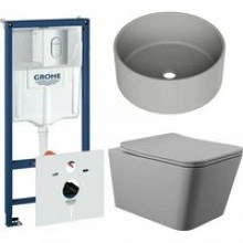 Комплект инсталляции GROHE Rapid SL NW0145/S с унитазом Aqueduto MACIO MACT2130 и раковиной Aqueduto ESPIRAL D400 ESP0130 (NW0606)