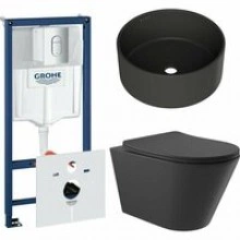 Комплект инсталляции GROHE Rapid SL NW0145/S с унитазом Aqueduto CONE CONT2140 и раковиной Aqueduto ESPIRAL D400 ESP0140 (NW0608)