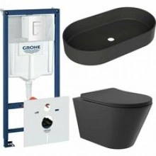 Комплект инсталляции GROHE Rapid SL 38772SH0 с унитазом Aqueduto CONE CONT2140 и раковиной Aqueduto ESPIRAL ESP0240 (NW0626)