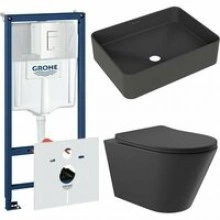 Комплект инсталляции GROHE Rapid SL 38772SH0 с унитазом Aqueduto CONE CONT2140 и раковиной Aqueduto ESPIRAL ESP0440 (NW0650)