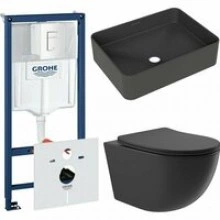 Комплект инсталляции GROHE Rapid SL 38772SH0 с унитазом Aqueduto OVO OVOT2140 и раковиной Aqueduto ESPIRAL ESP0440 (NW0652)