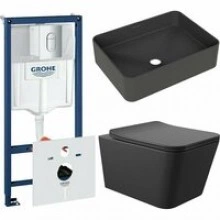 Комплект инсталляции GROHE Rapid SL 3 в 1 (NW0145/S) с унитазом Aqueduto MACIO MACT2140 и раковиной Aqueduto ESPIRAL ESP0440 (NW0657)