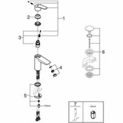 Смеситель для раковины GROHE Eurosmart, S-Size, хром (32467003/U), уценненый товар Смеситель для раковины GROHE Eurosmart, S-Size, хром (32467003/U), уценненый товар