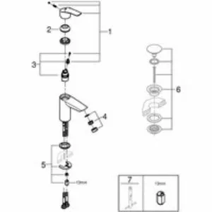 Смеситель для раковины GROHE Eurosmart, S-Size, хром (32467003/U1), уценненый товар Смеситель для раковины GROHE Eurosmart, S-Size, хром (32467003/U1), уценненый товар