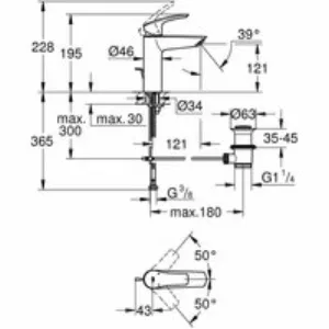 Смеситель для раковины GROHE Eurosmart, M-size, хром (23322003/U), уценненый товар Смеситель для раковины GROHE Eurosmart, M-size, хром (23322003/U), уценненый товар