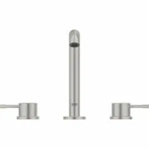 Смеситель для раковины GROHE Essence на 3 отверстия с донным клапаном, M-size, суперсталь (20296DC1) Смеситель для раковины GROHE Essence на 3 отверстия с донным клапаном, M-size, суперсталь (20296DC1)