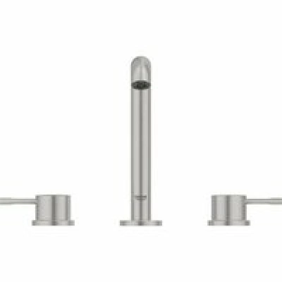 Смеситель для раковины GROHE Essence на 3 отверстия с донным клапаном, M-size, суперсталь (20296DC1) Смеситель для раковины GROHE Essence на 3 отверстия с донным клапаном, M-size, суперсталь (20296DC1)