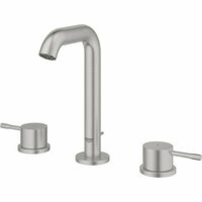 Смеситель для раковины GROHE Essence на 3 отверстия с донным клапаном, M-size, суперсталь (20296DC1) Смеситель для раковины GROHE Essence на 3 отверстия с донным клапаном, M-size, суперсталь (20296DC1)