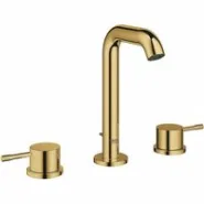 Смеситель для раковины GROHE Essence на 3 отверстия с донным клапаном, M-size, холодный рассвет, глянец (20296GL1)