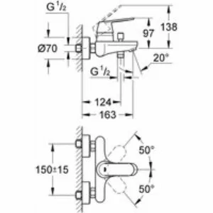 Смеситель для ванны GROHE Eurosmart Cosmopolitan, холодный рассвет, глянец (32831GL0) Смеситель для ванны GROHE Eurosmart Cosmopolitan, холодный рассвет, глянец (32831GL0)