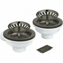 Сливной гарнитур GROHE для кухонной мойки, темный графит, матовый (40997AL0)