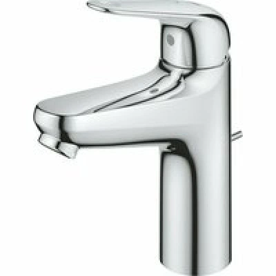 Смеситель для раковины GROHE Euroeco, с донным клапанном, размер M, хром (24268001) Смеситель для раковины GROHE Euroeco, с донным клапанном, размер M, хром (24268001)