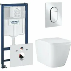 Комплект инсталляции GROHE Rapid SL 3 в 1 (NW0145/S) с унитазом GROHE Clova Ceramic Square и сиденьем с микролифтом (NW0662) Комплект инсталляции GROHE Rapid SL 3 в 1 (NW0145/S) с унитазом GROHE Clova Ceramic Square и сиденьем с микролифтом (NW0662)