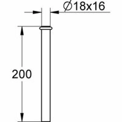 Сливная трубка GROHE для писсуара 200 мм, диаметр 18 мм, прямая (37035000) Сливная трубка GROHE для писсуара 200 мм, диаметр 18 мм, прямая (37035000)