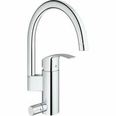 Смеситель для кухни GROHE Eurosmart с функцией экономии воды и интегрированным запорным клапаном, хром (33490002)