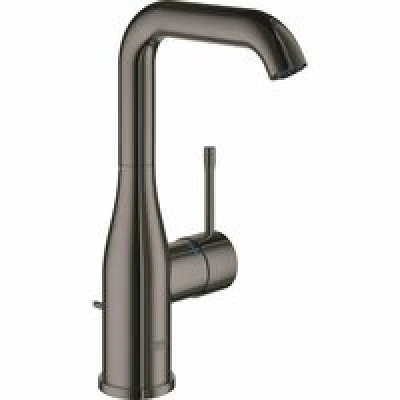 Смеситель для раковины GROHE Essence с донным клапаном, L-Size, темный графит глянец (32628A01)