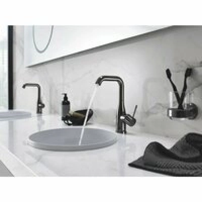 Смеситель для раковины GROHE Essence с донным клапаном, L-Size, темный графит глянец (32628A01) Смеситель для раковины GROHE Essence с донным клапаном, L-Size, темный графит глянец (32628A01)